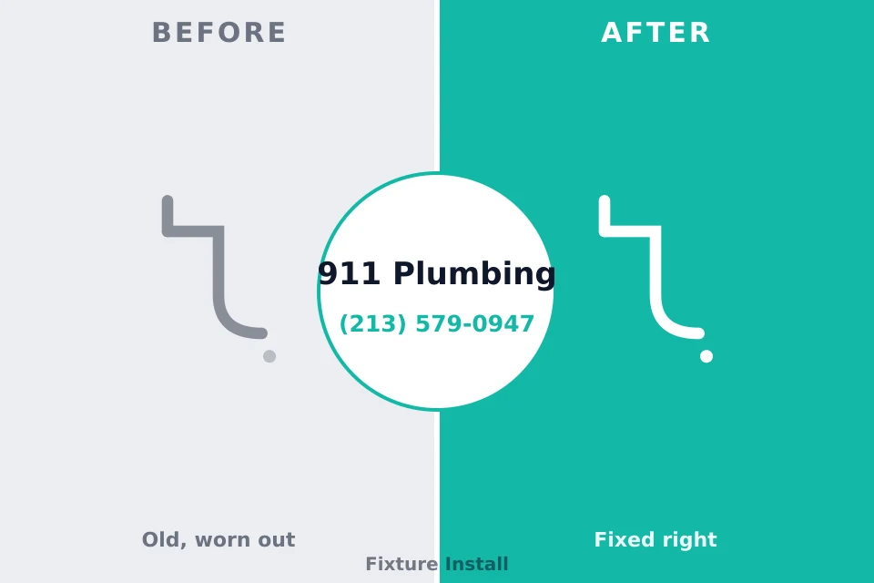 Before and after: plumbing company Central Islip, NY